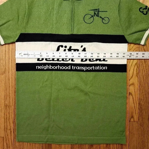 Earth Wind And Rider Womens Merino Wool Cycling 1/4 Zip Sweater Size M NEW Green - Picture 4 of 7